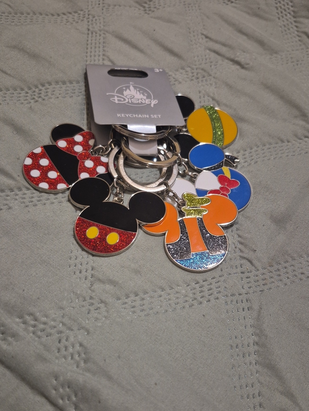 Disnesy Keychain Set Of 5 Mickey And Friends